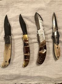 Various Lock Blade Knives