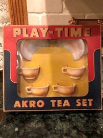 Akro Agate Tea Set in Original Box