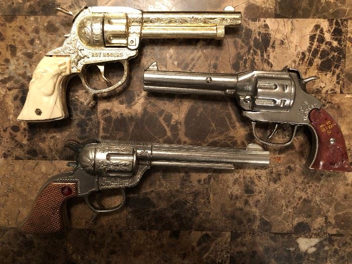 ROY ROGERS, DALE EVANS, and LONE RANGER Antique Cap Guns