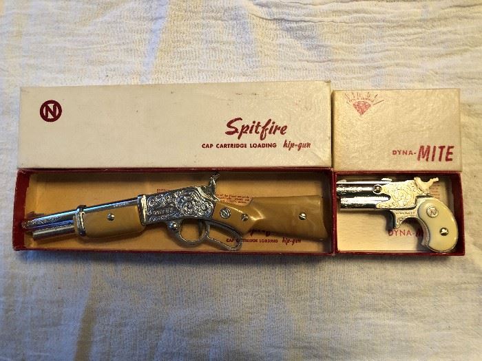 NICHOLS Spitfire and Mite Cap Guns in Original Boxes