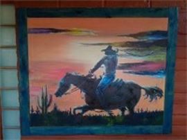 Signed Cowboy Art