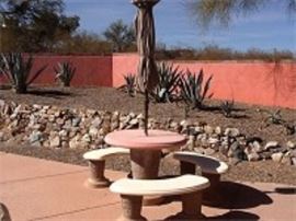 Concrete Patio Table with Benches