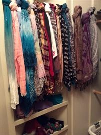 Variety of fashion scarves