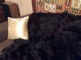 Pelts and authentic vintage fur rugs and throws