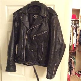 Leather jacket.