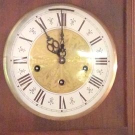 Convex glass face on clock from western Germany.