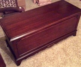 1940s Lane cedar lined chest with pop up sectioned lid