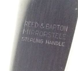 Detail of the Reed & Barton dinner and luncheon knives.