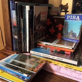 World traveler books of international tourist destinations.