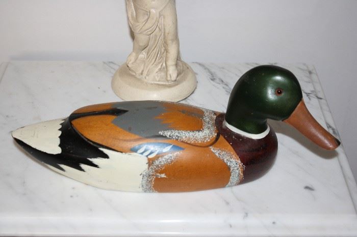 Hand Carved and Painted Wooden Duck