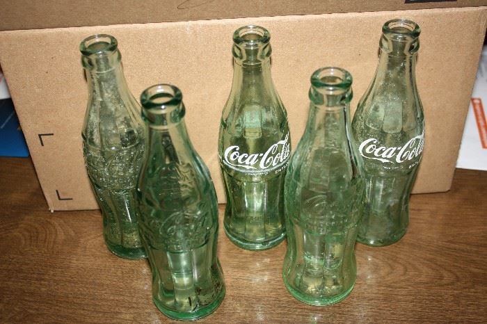 Old Antique Coke Bottles. 2 made in Dickson