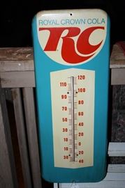 Large Vintage Royal Crown RC Thermometer 1960's