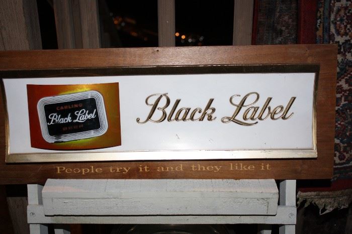 Very cool.  Black Label Beer sign