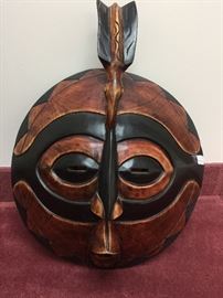 Authentic wooden African mask.