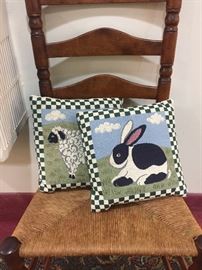Easter themed decorative pillows.