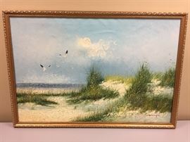 Vintage Caroline Granger landscape oil painting.