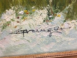 Vintage Caroline Granger landscape oil painting.