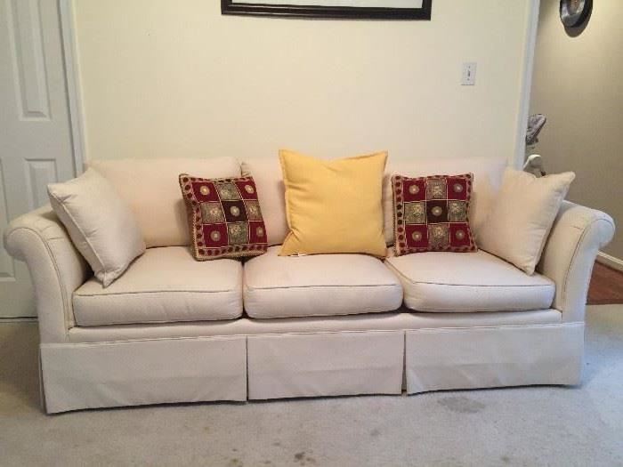 7' Beige American of High Point couch.