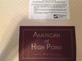 7' Beige American of High Point couch.