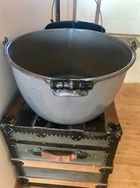 Large Graniteware pot with handle - don't see this all the time