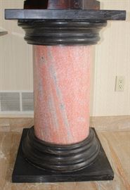 Black & Rouge marble pedestal 