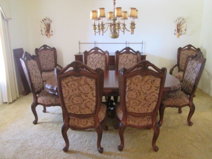 Fabulous Dining Room Table/8 Chairs and 3 Leaves by Michael Amini, Furniture Designer of "AICO" Furniture. Beauty, Sophistication and Functionality are what guide this high-quality furniture company!