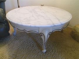 French Provincial Coffee Table with Marble Top