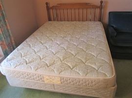 Queen Headboard and Mattress Set