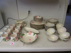 Franciscan Dish Sets: 8 Mugs, Several Serving Pieces and a 47 piece Set. All in "Desert Rose" Pattern.