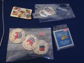 Political Buttons and Pins