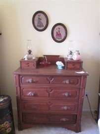 Wonderful Old Chest of Drawers, great details and condition, walnut?