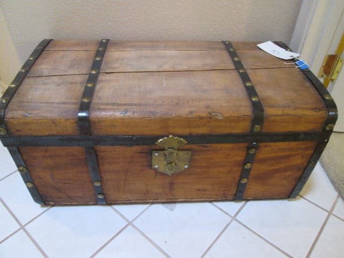 Great Old Trunk, wood and metal