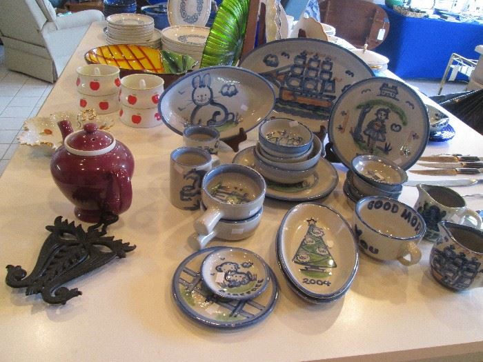 "M.A. Hadley" Pottery Collection.  Happy Pieces!