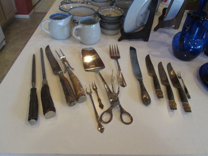 Assorted Knives and Flatware