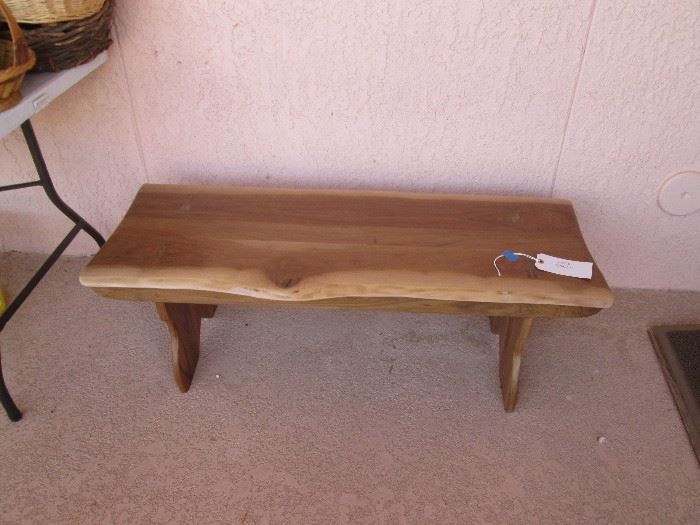 Hand-Crafted Wooden Bench