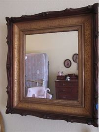 2-Antique mirrors with great detailed frames, C-1880's