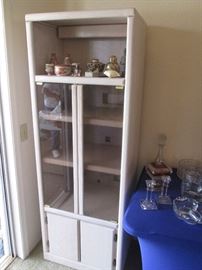 2-Matching Display Cabinets, wood and glass doors