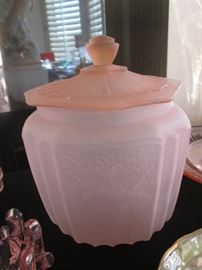 Soft-Frosted Colored Covered Jar