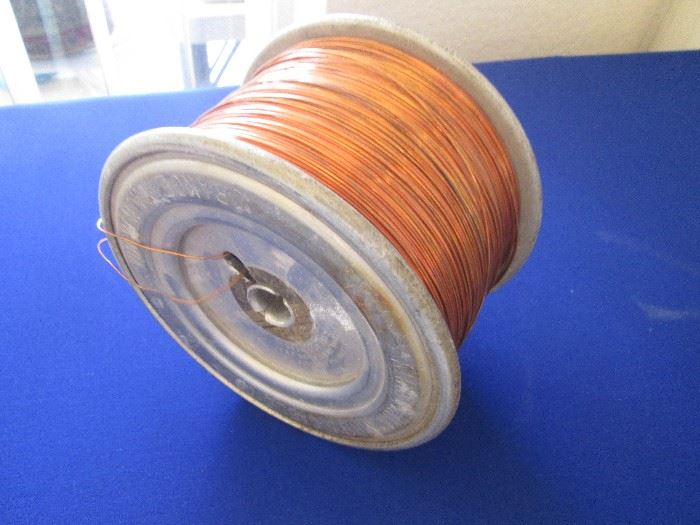 Anaconda Wire & Cable Co. Spool, metal #62 with Wrapped Copper