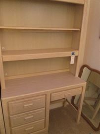 Desk with Hutch by Stanley, whitewashed finish