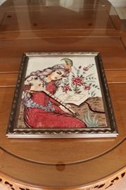 36) Persian Woman Wool Rug Art
Size:  20.75 Inches High x 18.5 Inches Wide (w/ Frame)
Asking Price: $475