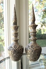 45) Pair of Antique Persian Urns – Silver
Size: 20 Inches High w/ Lids x 5.5 Inches Wide
Asking Price: $2,000