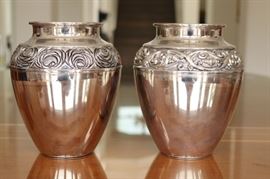 60) 2 Silverplated Urns
Size: 7 Inches High x 6 Inches Wide
Asking Price: $55 Each or $110 for Pair