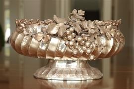 66) Grape Silver Bowl
Size:  11.5 Inches Long x 8.5 Inches Wide x 6.5 Inches High
Asking Price: $1,535
