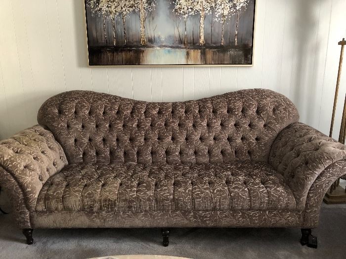 Arhaus club tufted upholstered sofa