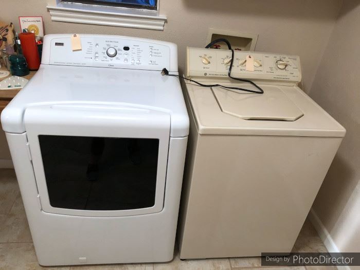 GE nine cycle washer and Kenmore Elite gas dryer