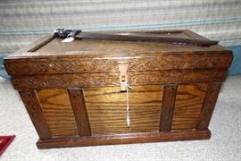 Hand made wooden trunk