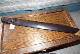 Haitian wooden sword with carved head