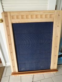 Display board for selling small items (he made pens out of wood)