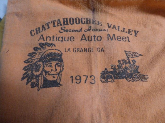 Chattahoochee Valley 1973 Antique Auto Meet in LaGrange, Ga. dust blanket